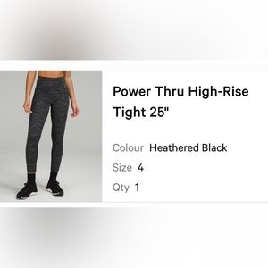 Lululemon Power Thru Leggings